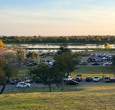 vista panoramica de la costanera de victoria entre rios dede la parte alta de la colina