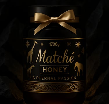 a jar of honey with a bow tie