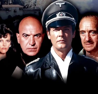 Escape to Athena Wallpaper feature Roger Moore