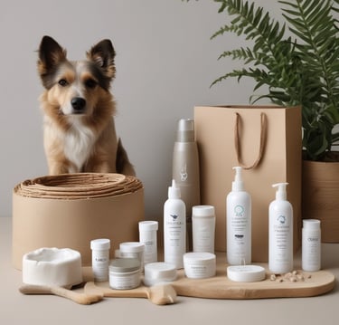 A cozy, sunlit dog boarding room with soft bedding and natural wooden accents, reflecting a calm home-style environment.