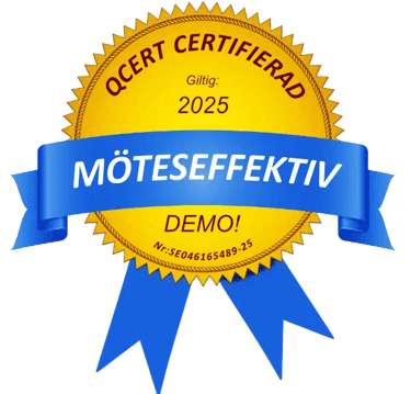 QCERT Effektivare möten Certifieringssigill