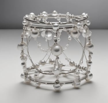 A luxurious gold necklace adorned with sparkling gems is elegantly displayed on a red velvet mannequin stand. The lighting highlights the intricate details and the lustrous finish of the jewelry, creating a sense of opulence.