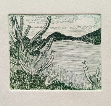 Brasil Arraial do Cabo gravure eau-forte