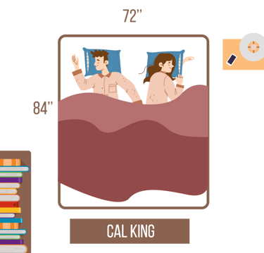 Illustration of California King Mattress Size and Dimensions