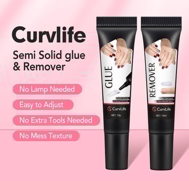 Curvlife nail glue and remover
