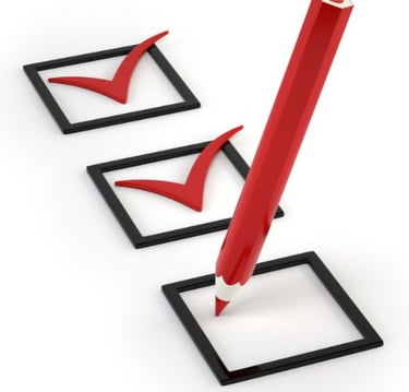 red check marks