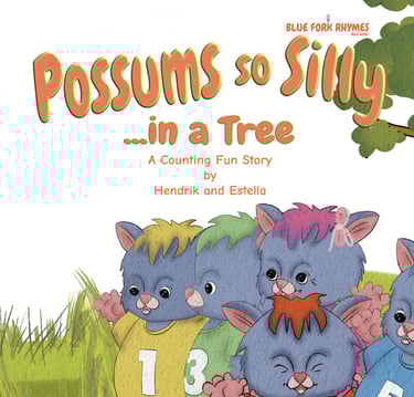 cover possums so silly in a tree counting opossums 1 to 5