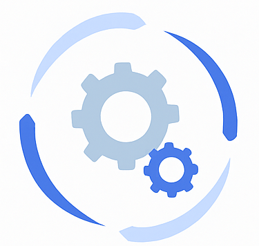 Icon of gear showing workflow automation
