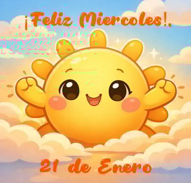 sol amanece saludando diciendo feliz miércoles 21 de enero