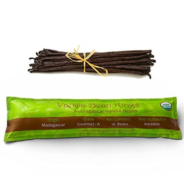 10 Organic Madagascar Vanilla Beans Whole Grade A 