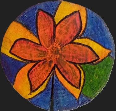 Aspen Flower (wood, oil) Kylee Nicole