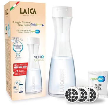 Laica Botella filtrante de Cristal Glassmart