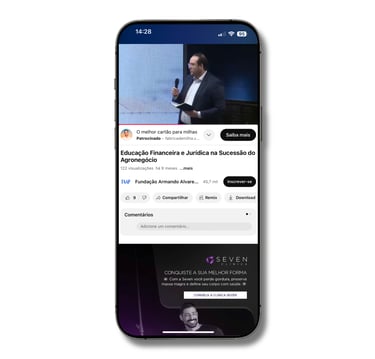 Imagem de celular com o tema palestra OES Advogados