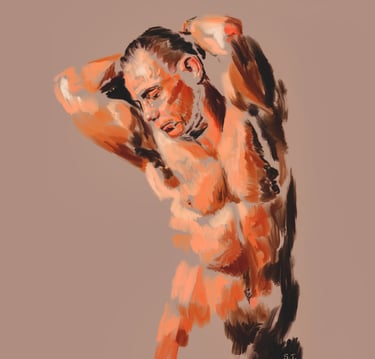 Adam (2020) digital oil paint