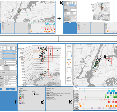 Low-fidelity prototypes with 2D maps and 3D space time cubes for trajectory data visaulization