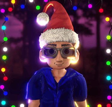 a man in a santa hat and sunglasses CNFT/NFT by rwiat-nfts now live