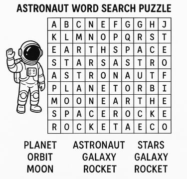 Astronaut Word Search 