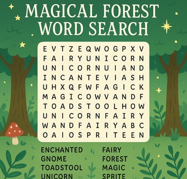 Magical Forest Word Search 