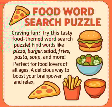 Food Word Search 