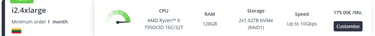 bacloud 7950X3d server offer