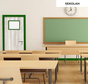 Pintu SWP lapisan PVC Sheet untuk proyek sekolah