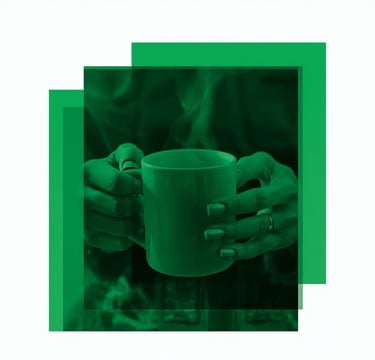 Editorial image representing calm Pinterest batching.