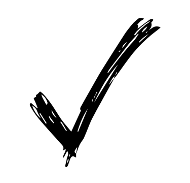 a scratchy tick mark