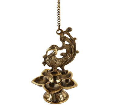 brass hanging diya 