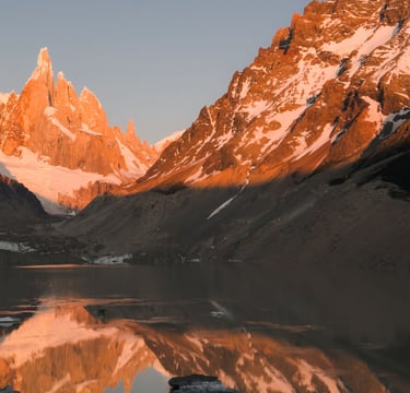 Sunrise over Torre Lagoon and  Fitz Roy