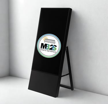 Chevalet et totem numériques par MB2S Stores et signalétique
