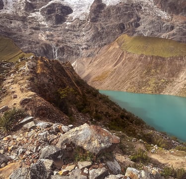 Lake Humantay, first stop on the Salkantay Trek, Peru, South America