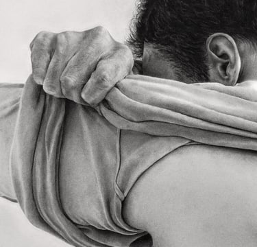 Detalle de la obra de arte original "Vulnerablemente Fuerte" de Aria De Zabal