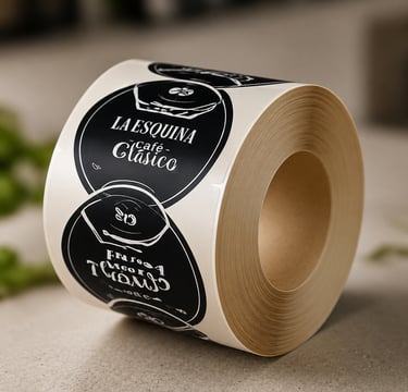 Labels and stickers for product packaging and business branding