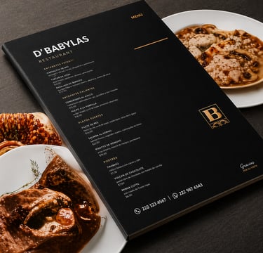 Custom menus for restaurants, cafés and food service businesses