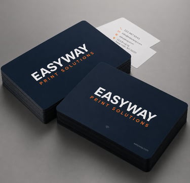 Custom business cards and printed marketing materials for local companies