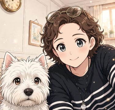 Morgane Reliance accompagnant un chien en nettoyage énergétique