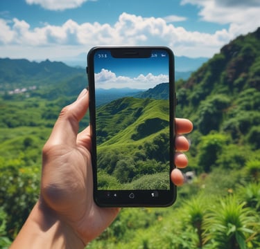 a man riding a skateboard down a street next to tall buildings