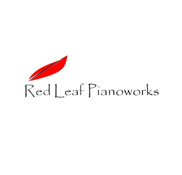 Red Leaf Pianoworks logo White