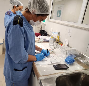 Preparo lâminas, Cirurgia Micrográfica de Mohs em Salvador, Bahia