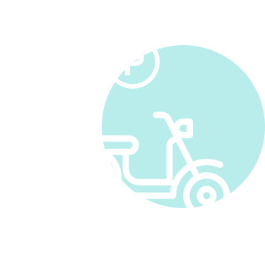 Delivery bike parking in Alreem Centre, Riffa