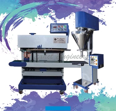 Band Sealer Machine With Servo Auger Filler 