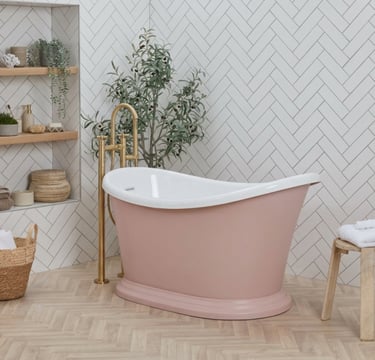 Bespoke Painted freestanding bath from BathroomFurniture.uk