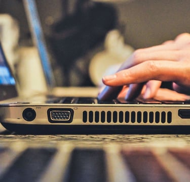 Laptop to  signify you can email Steve Layfield Windows
