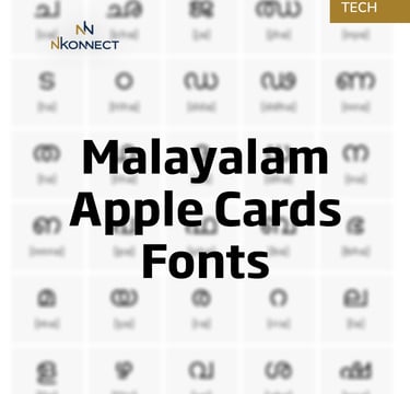 Malayalam Apple Cards Fonts