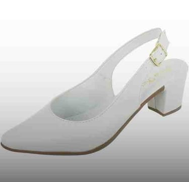 SAPATO BRANCO SLINGBACK