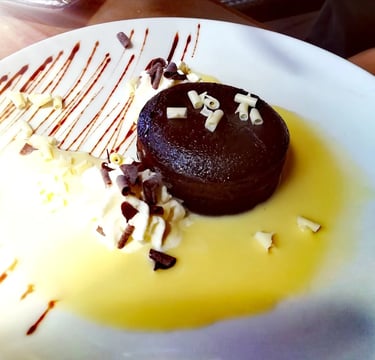 Dessert du restaurant le Meltin, le moelleux au chocolat