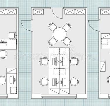 a floor plan of Office Furniture Dubai