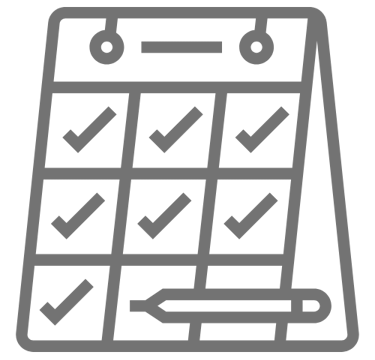 Check In Icon in Gray - Weekly Check In with your dedicated RVA