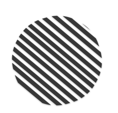 a striped oval shaped object with a black background