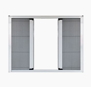 Plase plisse cu doua canate actionate independente sau in acelas timp -Plase albe, maro, imitatie 